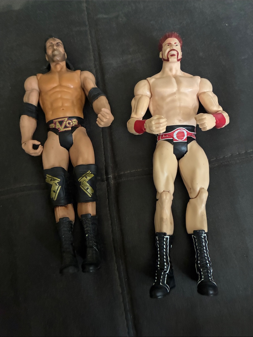WWE Action Figures - Black, Skin Tone, Red & Gold Wrestling Figures